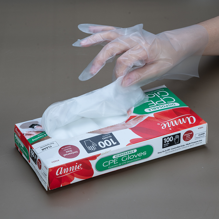 White Plastic Cpe Gloves Dishwashing